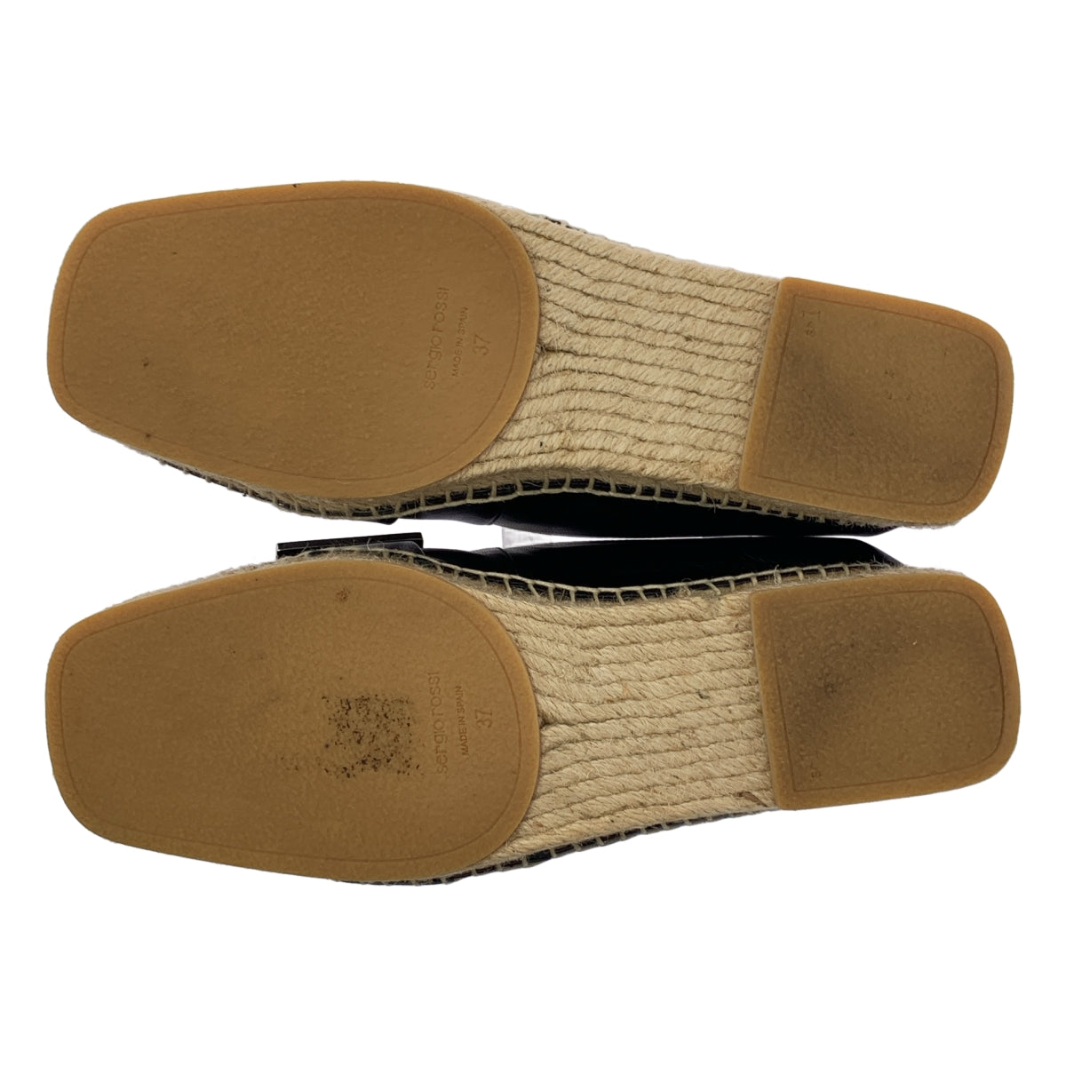 Sergio Rossi | 皮革扣環帆布便鞋 | 37碼 | 女款