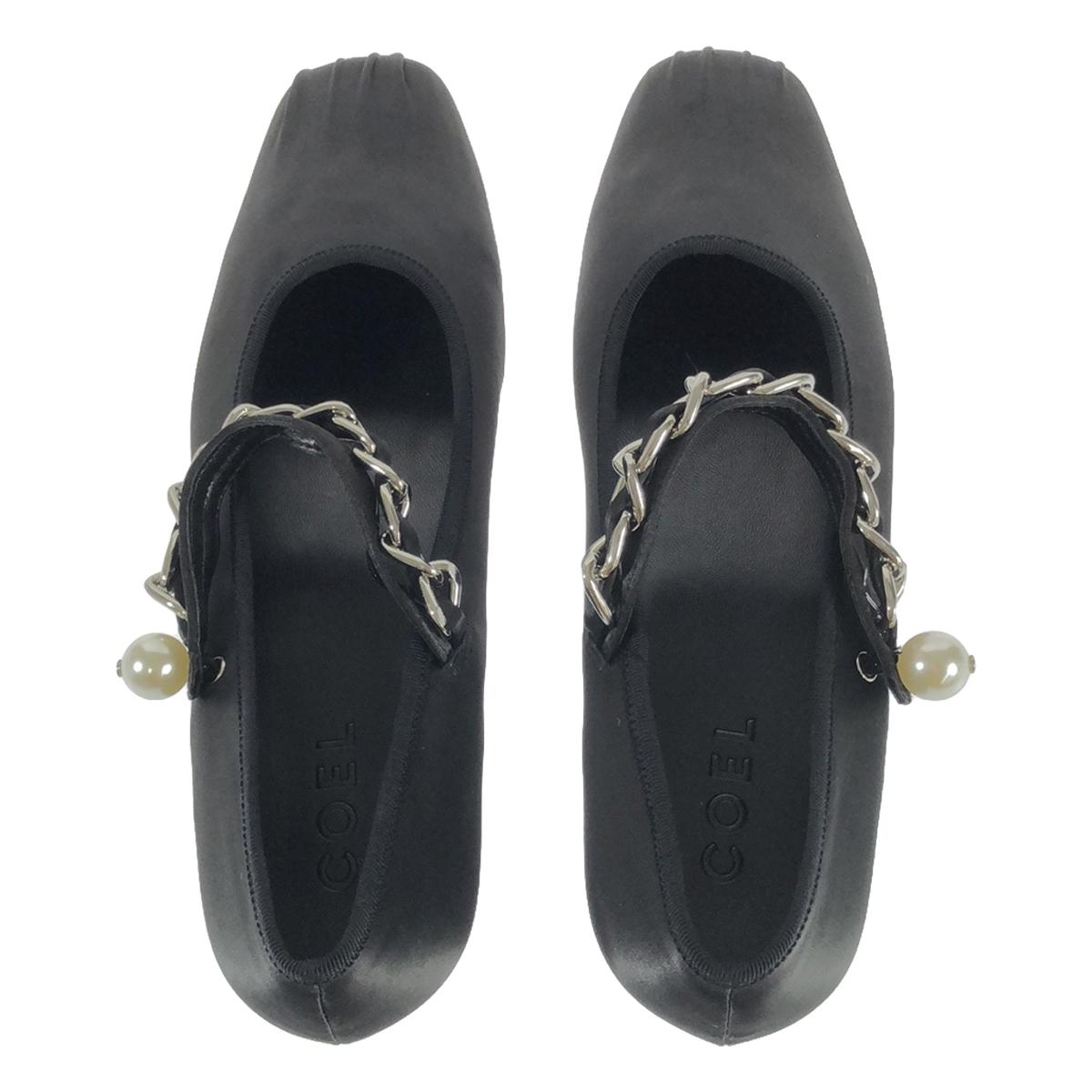 [New] COEL | Chain Strap Mary Jane Pumps | Size 39 | Black | Women's