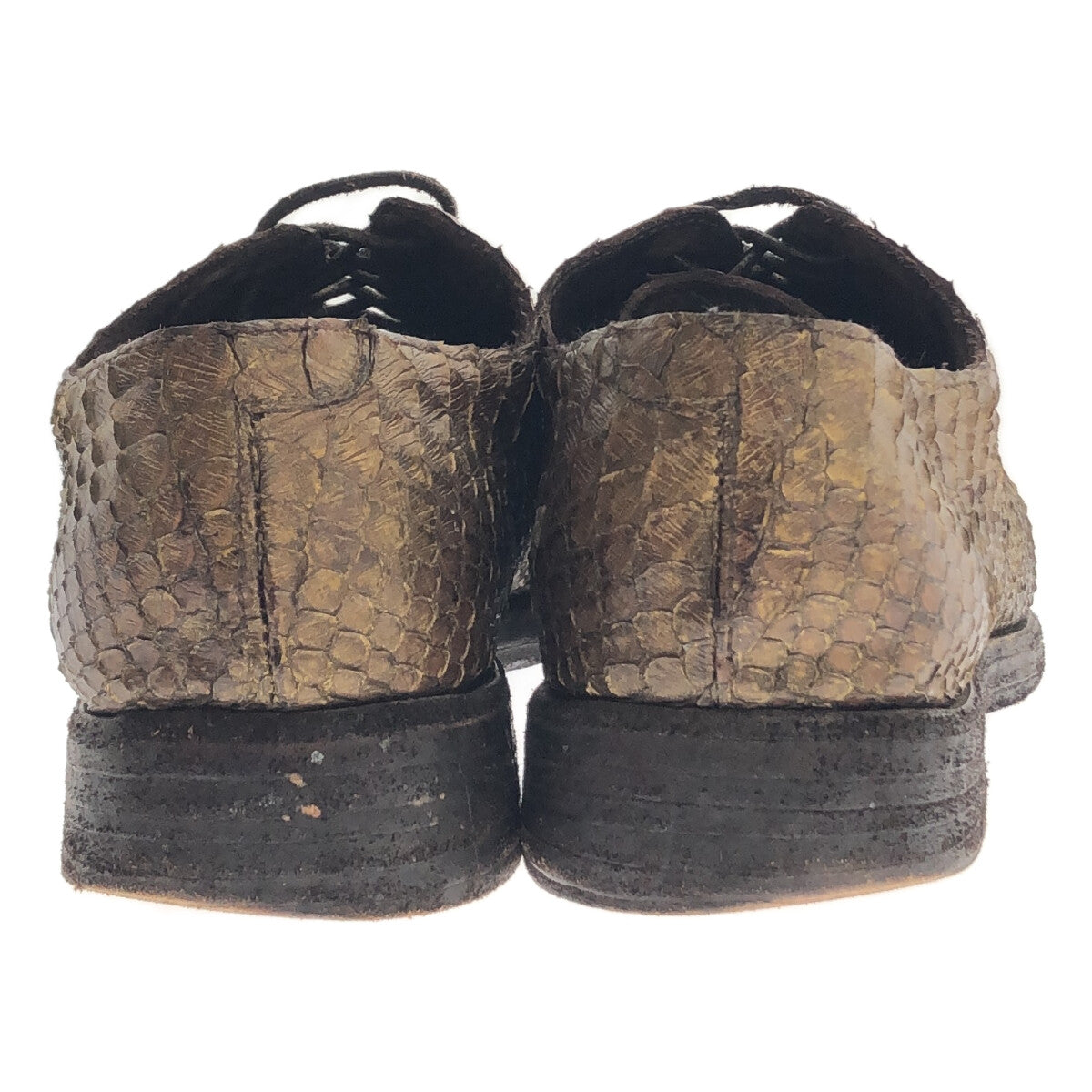 【美品】  christian peau / クリスチャンポー | Python Leather / パイソンレザー ドレスシューズ 革靴 | 42 | gold | メンズ