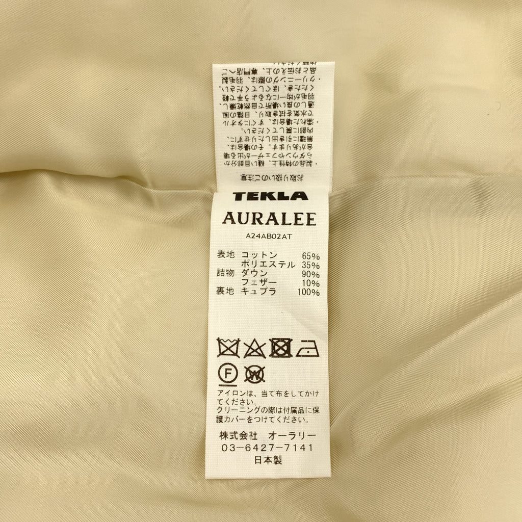 【新品】AURALEE | 2024秋冬 | x TEKLA 條紋羽絨外套 | 4碼 | 雪條紋 | 男款