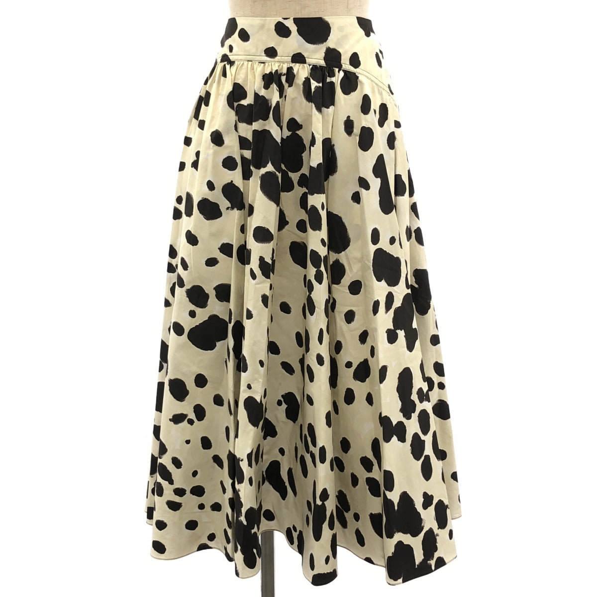 MARNI / マルニ | 2022SS | 総柄 ギャザー ボリューム スカート | 38 | ベージュ | レディース