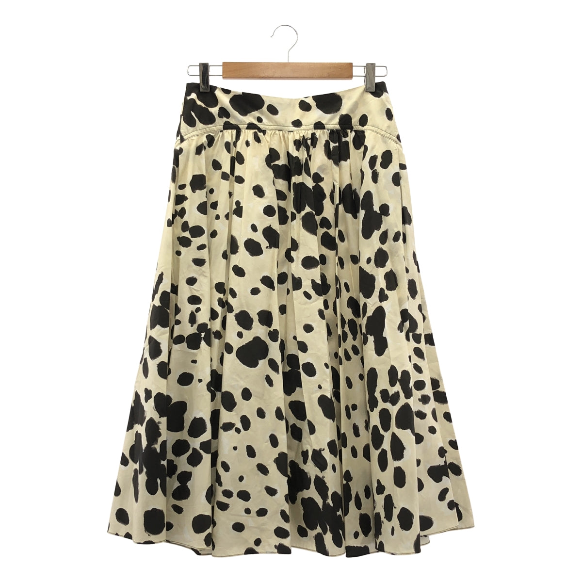 MARNI / 마르니 | 2022SS | 총 무늬 개더 볼륨 스커트 | 38 | 베이지 | 여성