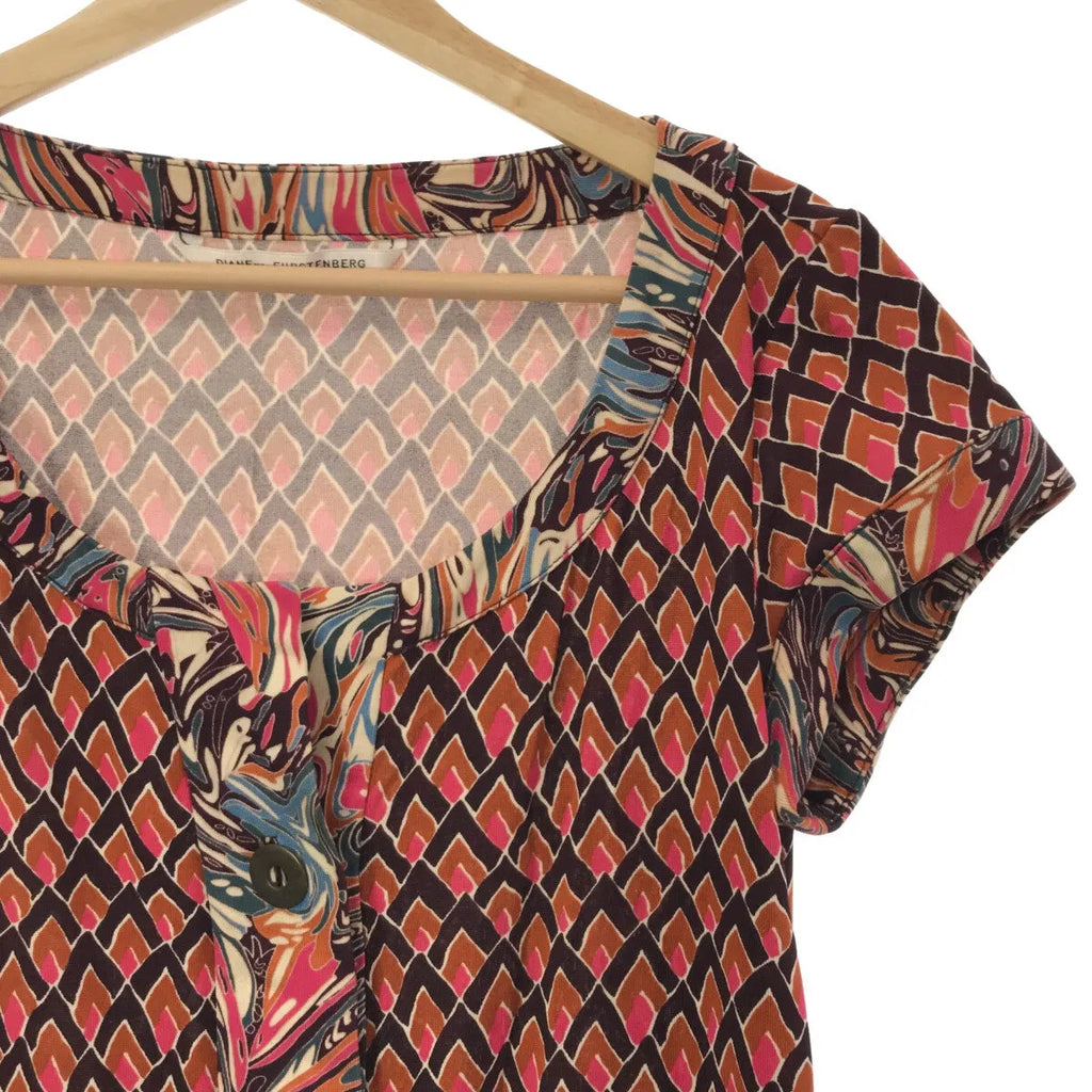DIANE VON FURSTENBERG / ダイアンフォンファステンバーグ | 総柄 ミニワンピース | 6 | レディース