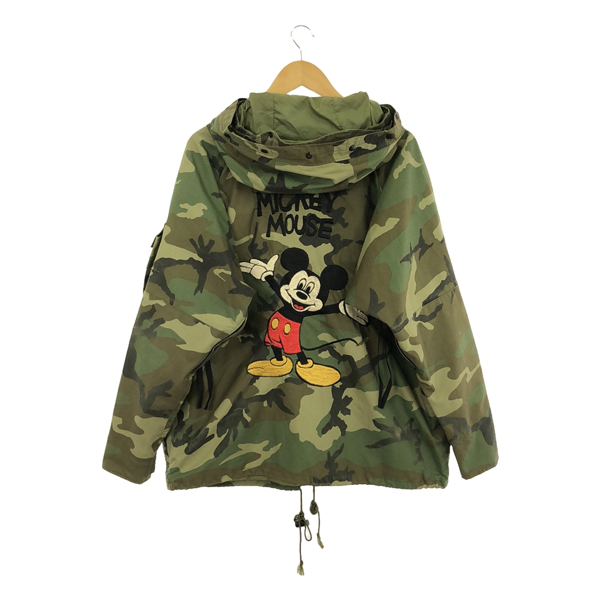 VINTAGE / 빈티지 헌 옷 | 1990s ~ alpha industries / parka cold weather camouflage / disney mickey / 미키 밀리터리 재킷 | L | 남성