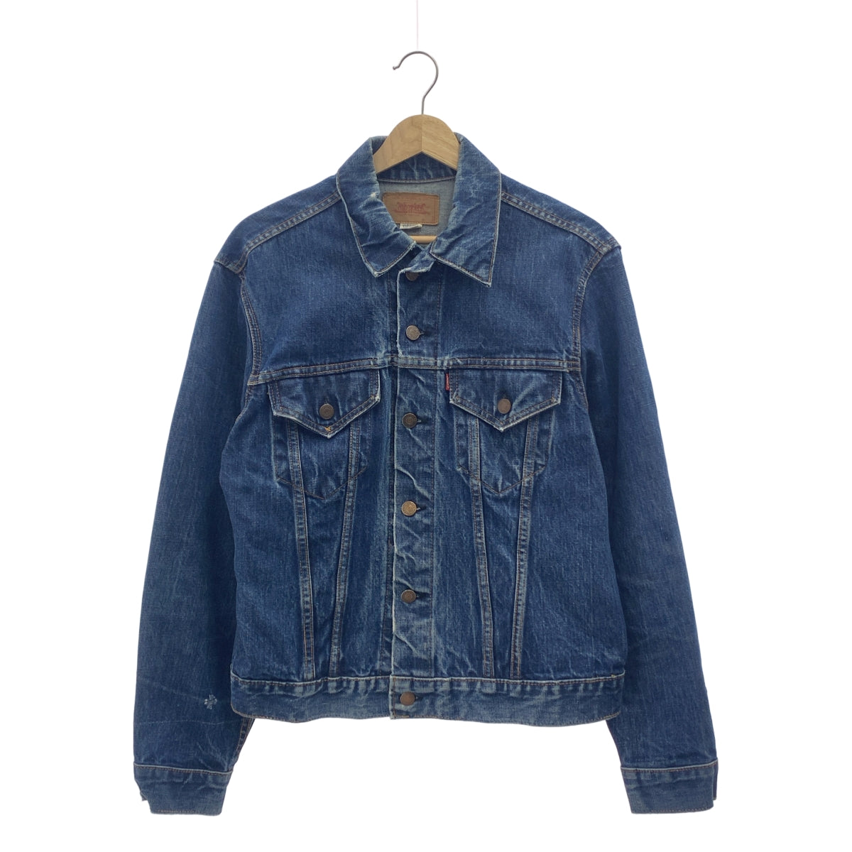 Levi's / 리바이스 | 60s 빈티지 70505 BIG-E 4TH 데님 트래커 재킷 각인 521 | 인디고 | 남성