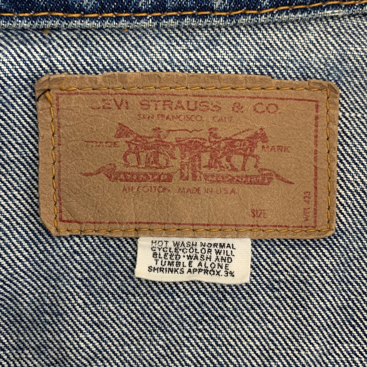 Levi's / 리바이스 | 60s 빈티지 70505 BIG-E 4TH 데님 트래커 재킷 각인 521 | 인디고 | 남성