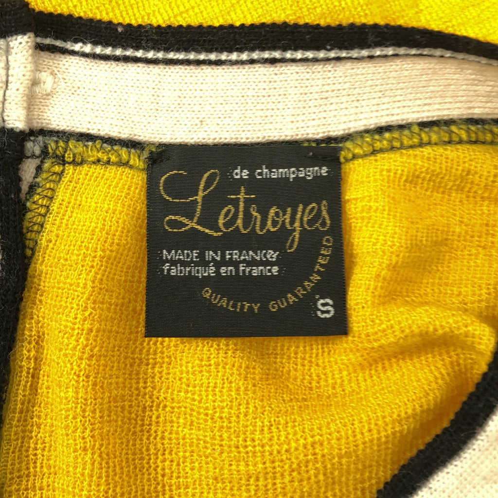 Letroyes / 루트로와 | 뒤로 버튼 울 니트 | S | 옐로우 | 여성