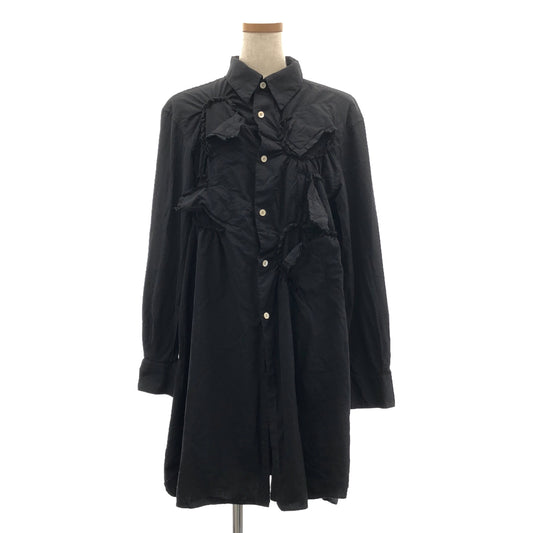 COMME des GARCONS | 2024SS | Polyester shrunken deformed frilled long shirt | S | Women's