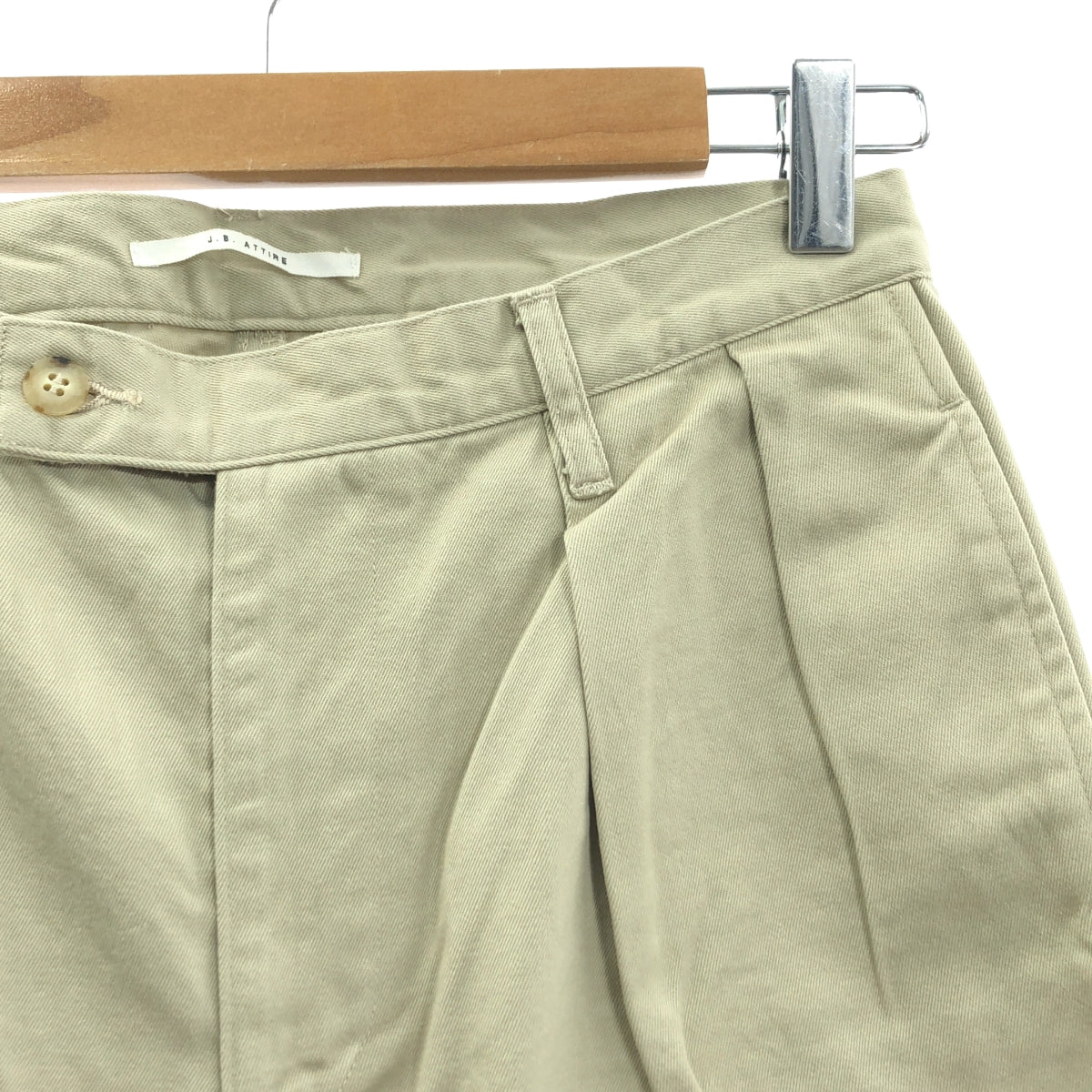 【美品】  J.B. ATTIRE / ジェービーアタイア | Paris trouser / ロゴ 2タック トラウザーズ パンツ | 2 | ベージュ | レディース