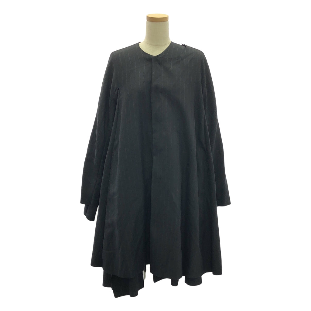 【미품】 COMME des GARCONS / 콤데 갤슨 | 2021SS/AD2020 | DISSONANCE / 불협화음 차단 레이어드 빅 실루엣 코트 | XS | 블랙 | 여성