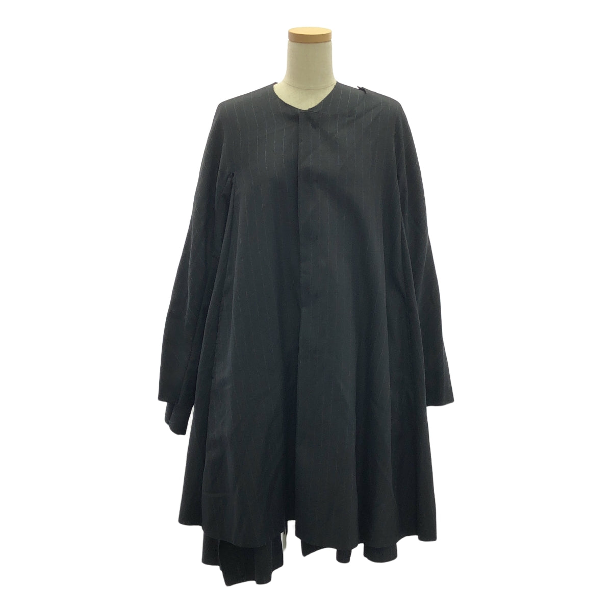 [狀況良好] COMME des GARCONS | 2021SS / AD2020 | DISSONANCE / Dissonance Cut-off Layered Big Silhouette 大衣 | XS | 黑色 | 女款