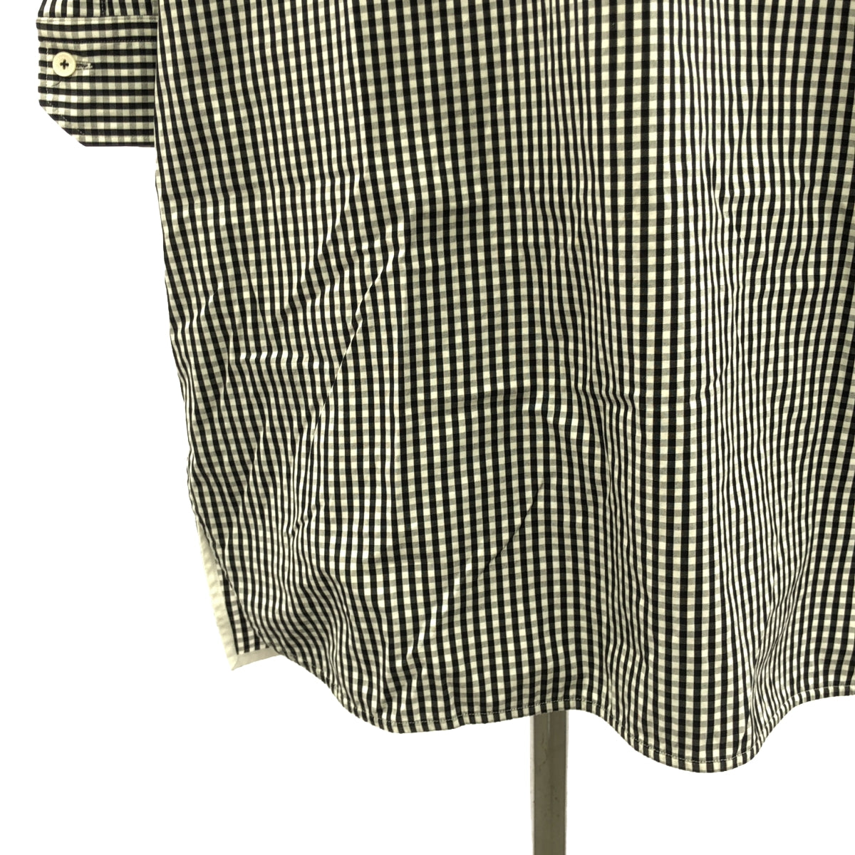 TICCA | Gingham Check Square Big Long Shirt Pullover Dress | F | Black/White | Women's