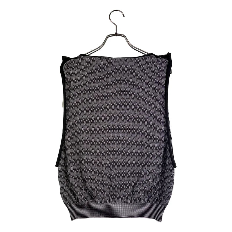 PERVERZE / パーバーズ | Line Neck Knit Vest ニット ベスト | F | レディース