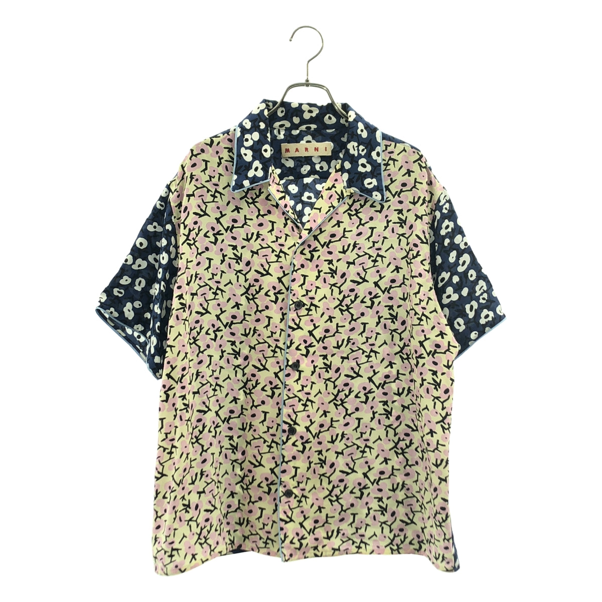 MARNI / マルニ | シルク フローラル 切替 オープンカラーシャツ | 38 | マルチカラー | レディース