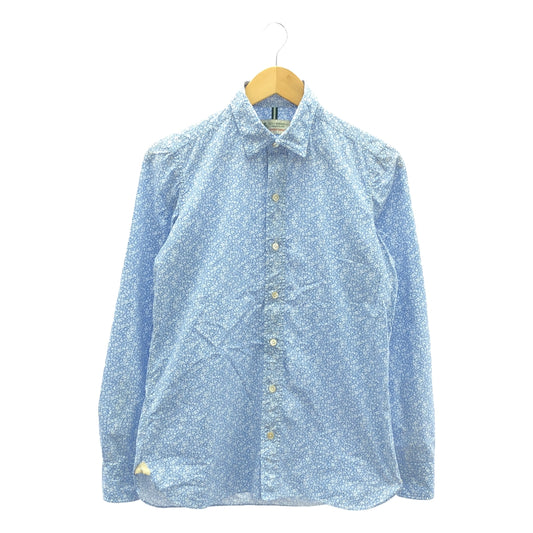 LUIGI BORRELLI | Cotton floral all-over shirt | S | Blue | Men's