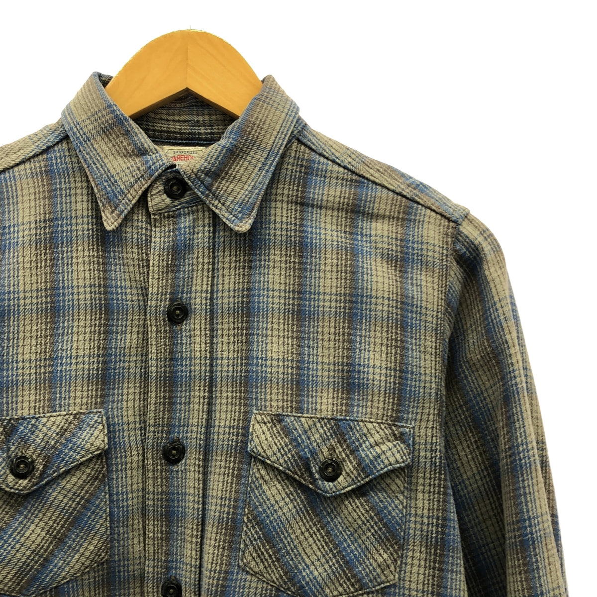 WAREHOUSE / ウエアハウス | チェック コットン 長袖 シャツ | M | グレー系 | メンズ