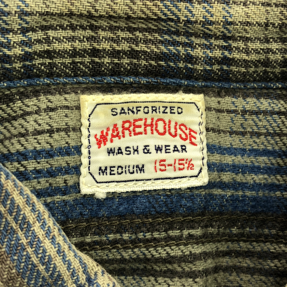 WAREHOUSE / Warehouse | 格紋棉質長袖襯衫 | M | 男款