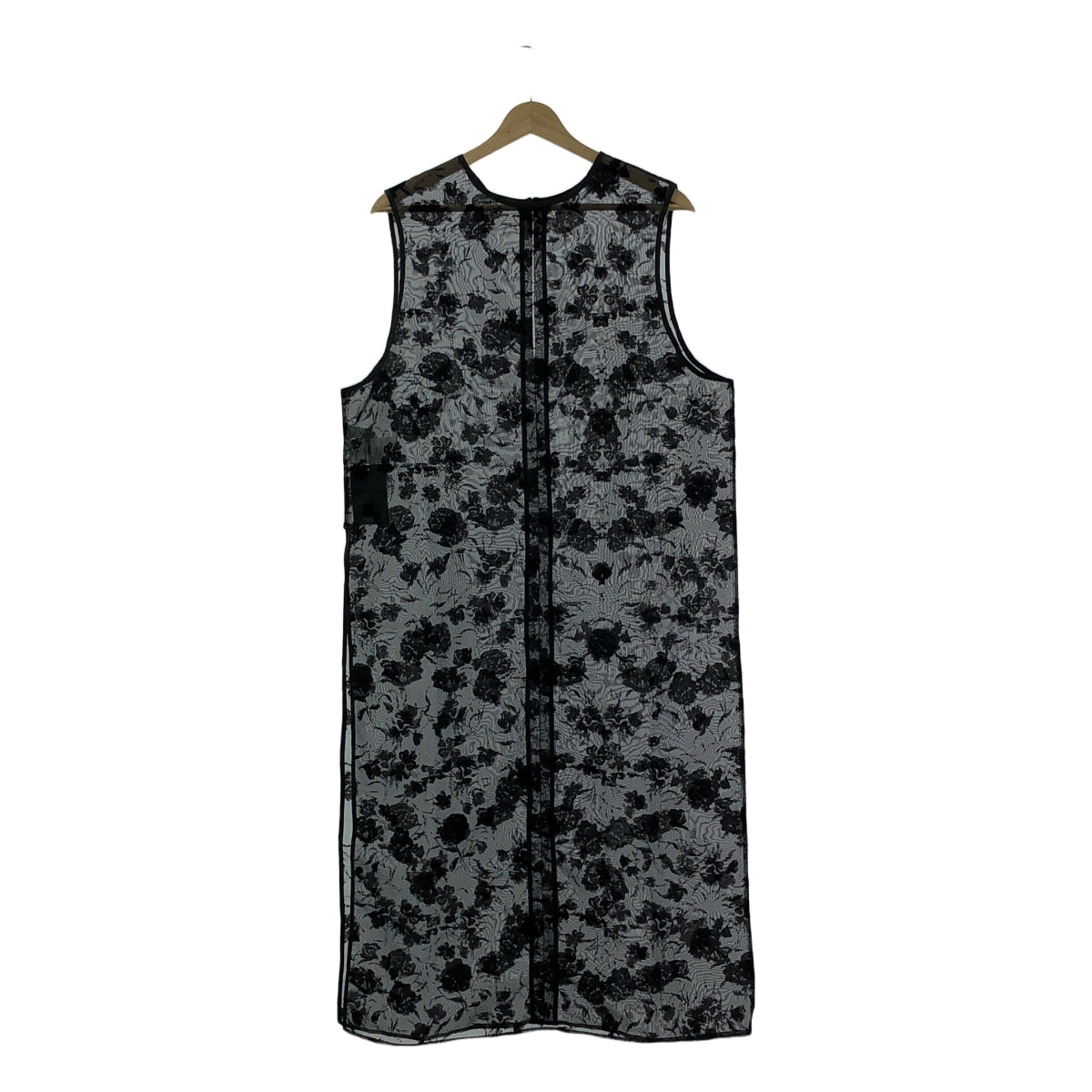 【미품】 PARIGOT / 파리고 | 플록 오간지 드레스 원피스 | F | 블랙 | 여성