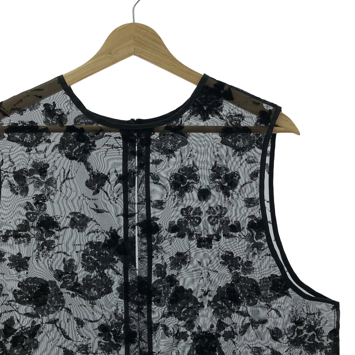 【미품】 PARIGOT / 파리고 | 플록 오간지 드레스 원피스 | F | 블랙 | 여성