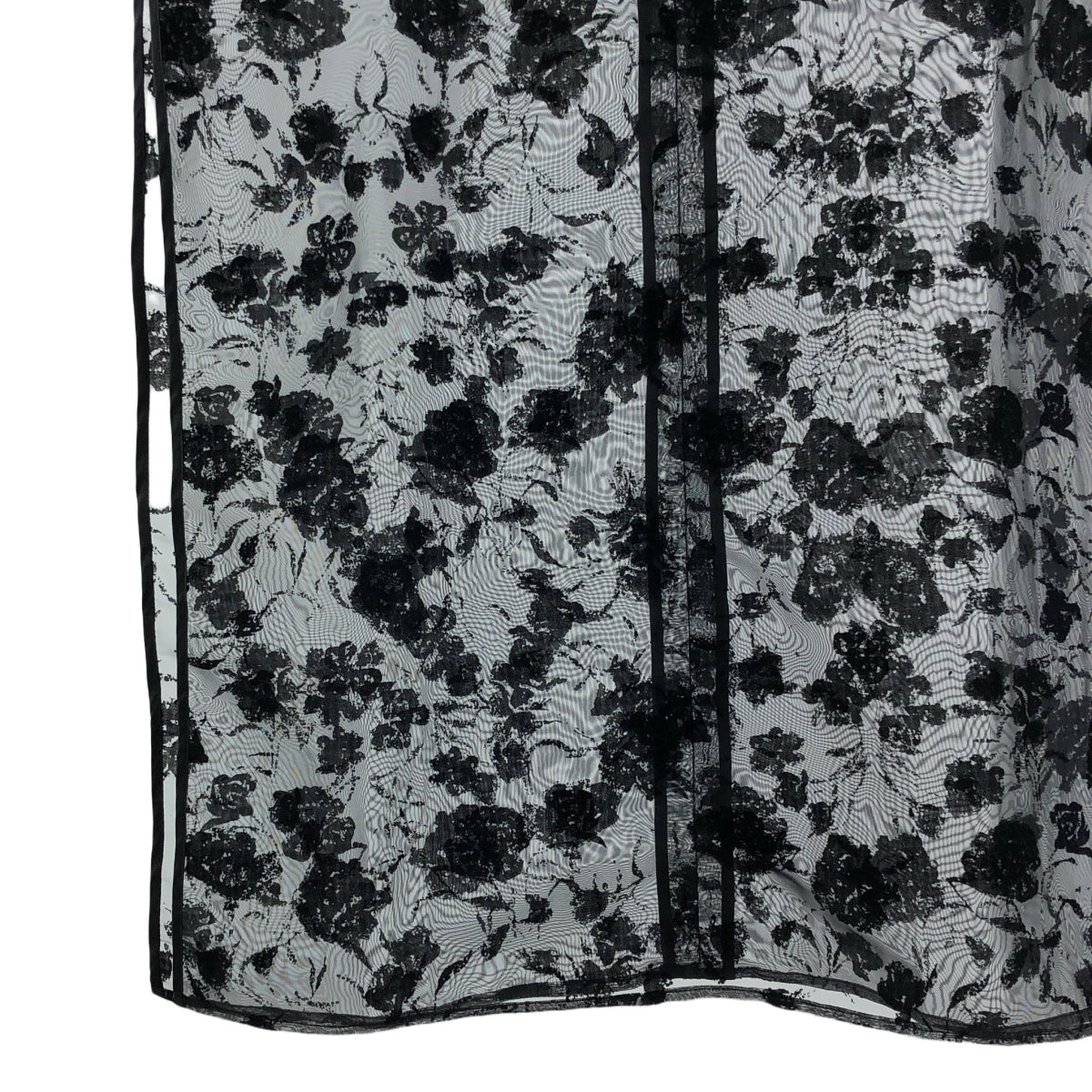 【미품】 PARIGOT / 파리고 | 플록 오간지 드레스 원피스 | F | 블랙 | 여성