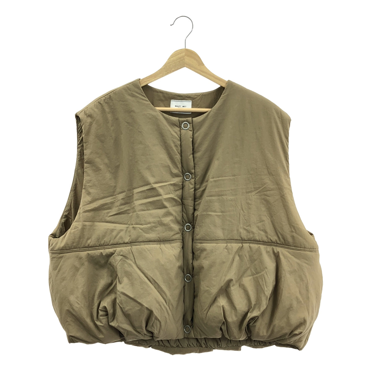 None / | male't me't / マレットメット ボリューム ノーカラー ベスト ジャケット | 1 | レディース