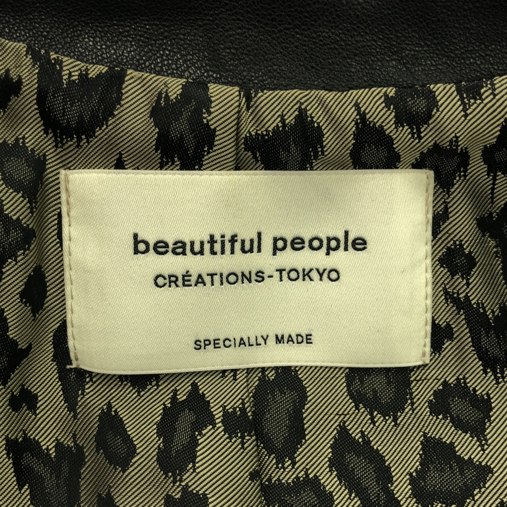 beautiful people / ビューティフルピープル | MIDWEST 別注 レザー ライダース ジャケット | 130 | ブラック | レディース