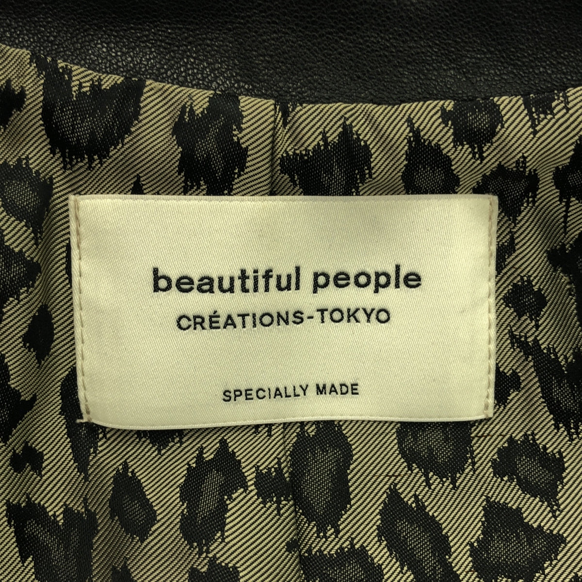 beautiful people / 뷰티풀 피플 | MIDWEST 별주 가죽 라이더스 재킷 | 130 | 블랙 |