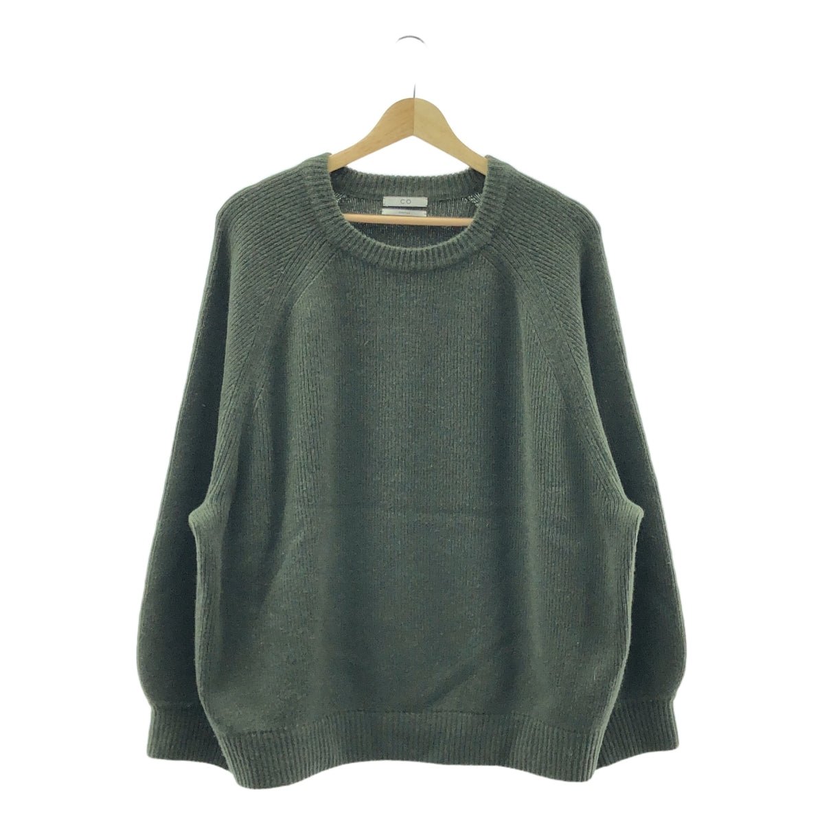 CO / コー | カシミヤ クルーネック リブニット | M | カーキ | レディース