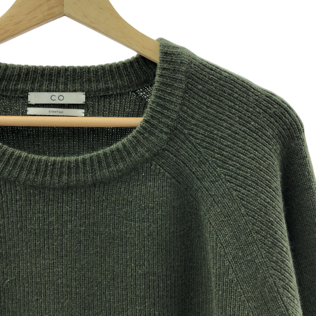 CO / コー | カシミヤ クルーネック リブニット | M | カーキ | レディース