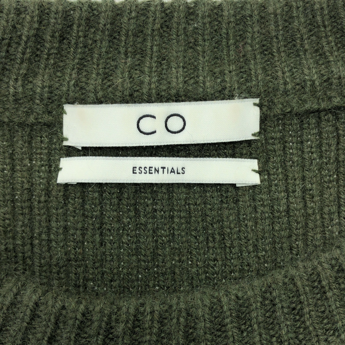 CO / コー | カシミヤ クルーネック リブニット | M | カーキ | レディース