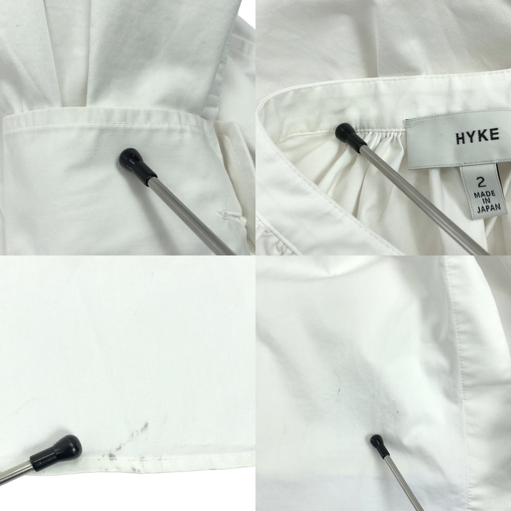 HYKE / ハイク | バルーンスリーブ シャツ ワンピース | 2 | ホワイト | レディース