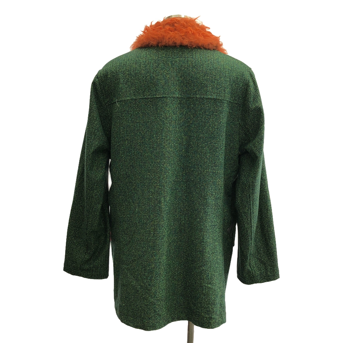 CLASS / Class | 2022AW | CCCA17UNIB / Fur-trimmed double-breasted overcoat | 2 | green/orange | Men's