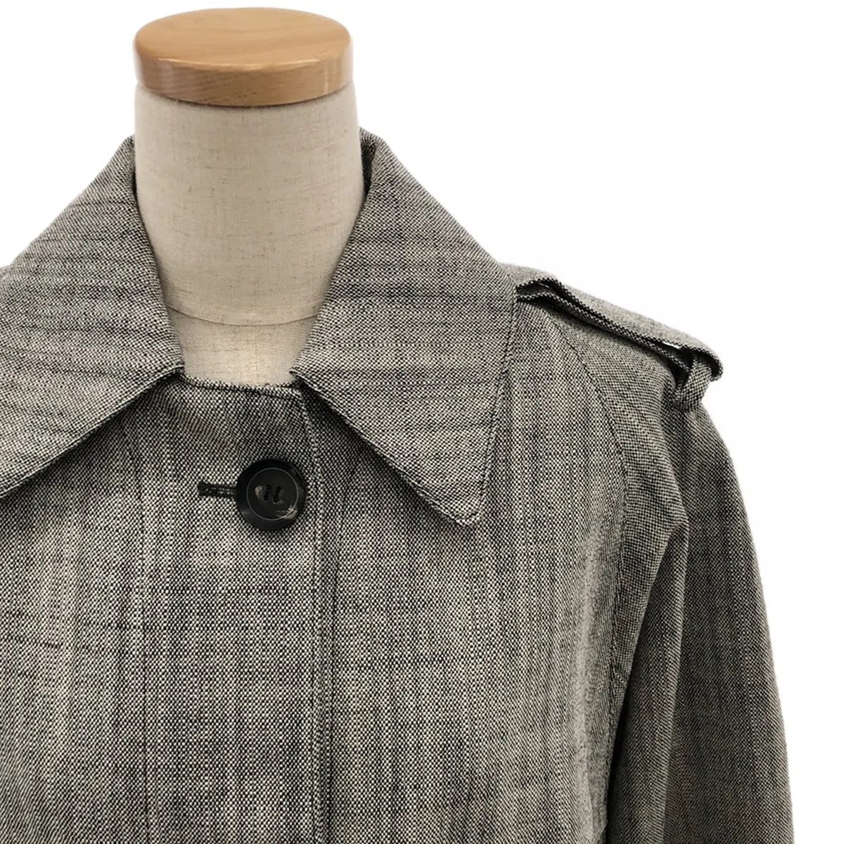 [品相良好] Christian Wijnants |羊毛 Balmacaan 大衣 |尺寸 34 |黑/白 |女性的