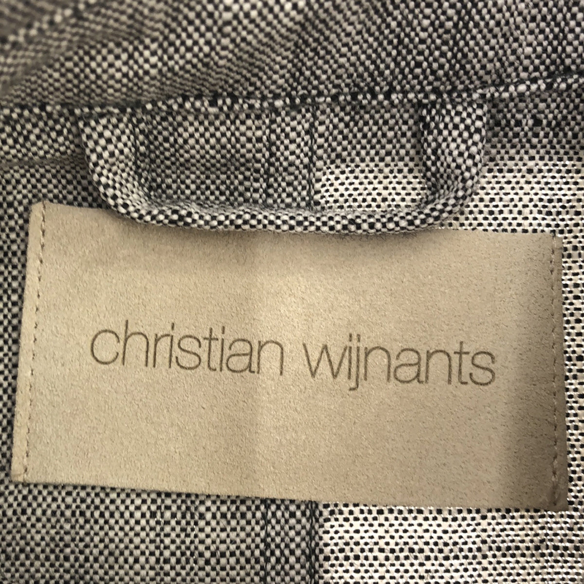 [Good Condition] Christian Wijnants | Wool Balmacaan Coat | Size 34 | Black/White | Women's