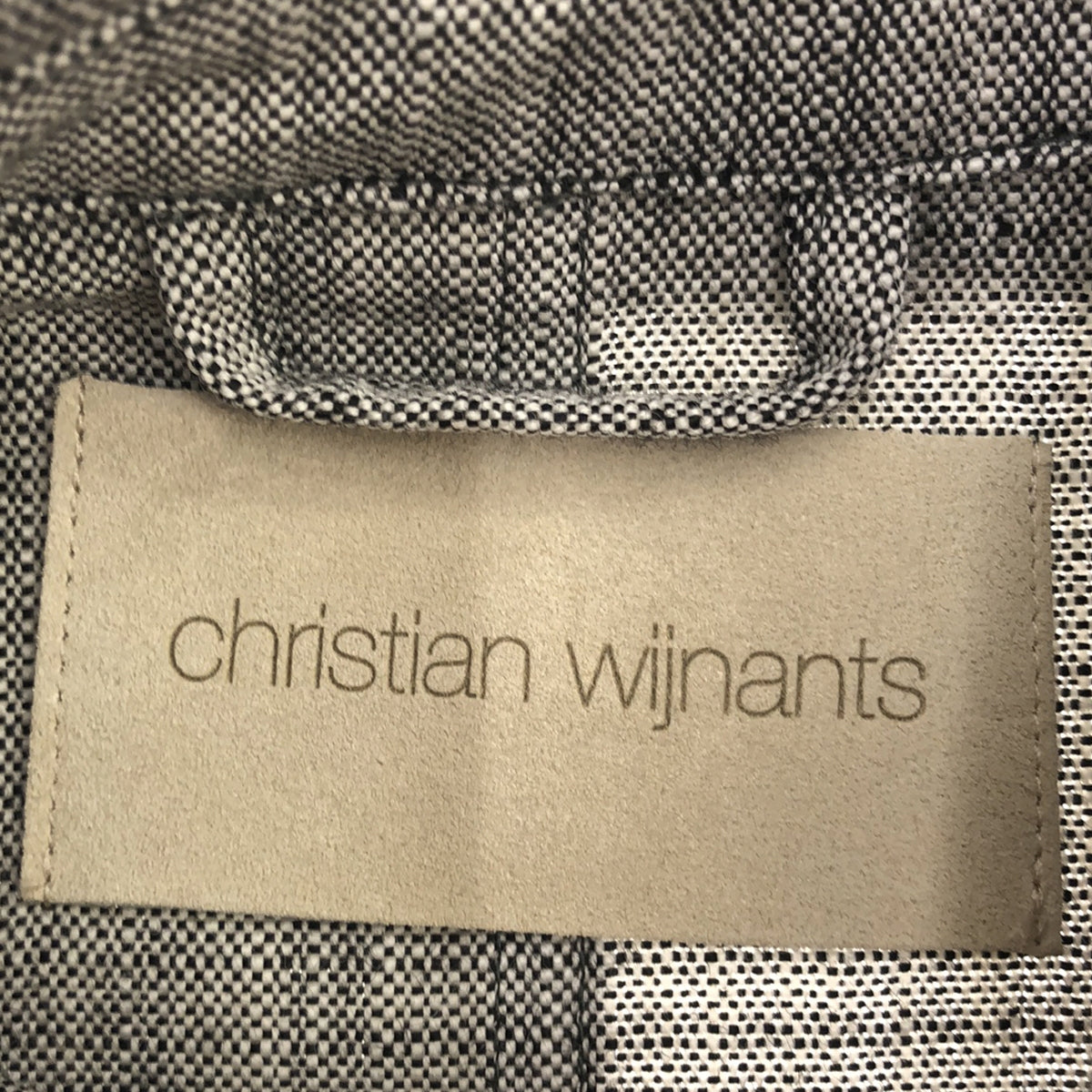 【美品】  Christian Wijnants / クリスチャンワイナンツ | ウール ステンカラーコート | 34 | ブラック/ホワイト | レディース