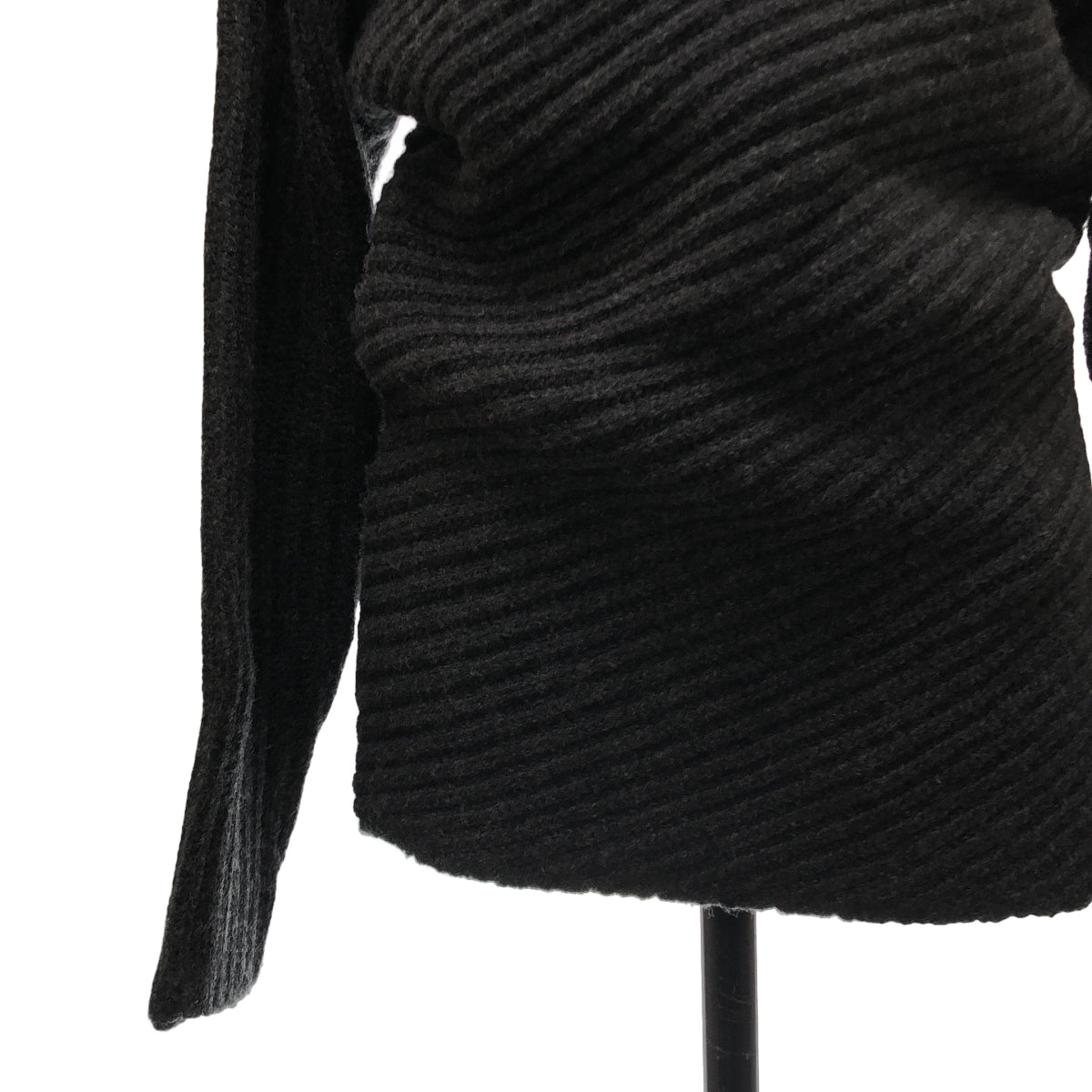 TOTEME / トーテム | TWISTED RIB KNIT ウール リブ ニット | XS | チャコールグレー | レディース