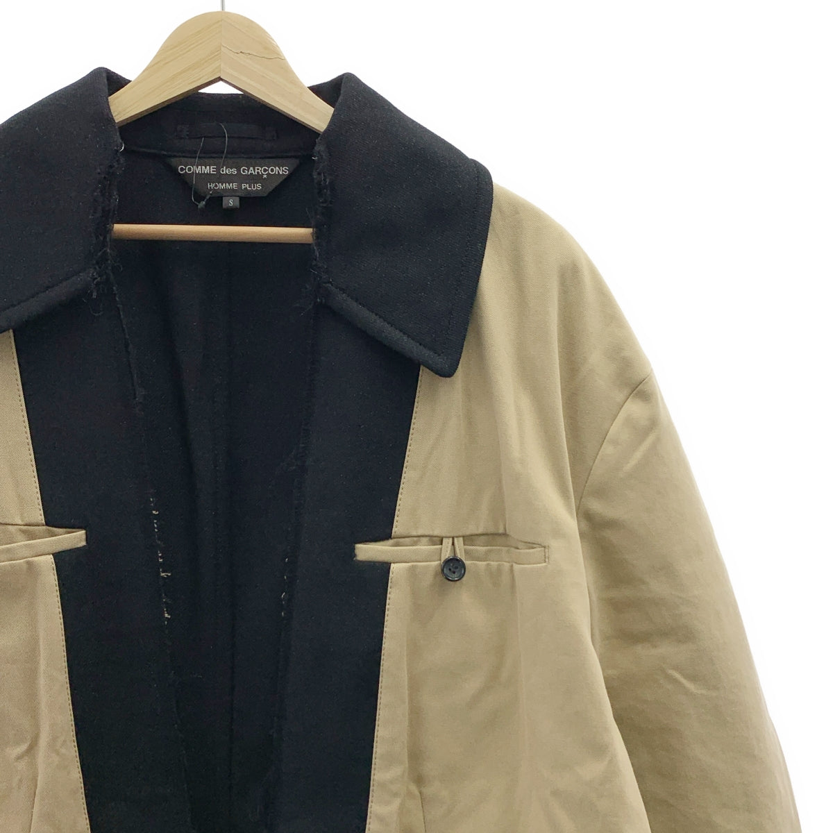 COMME des GARCONS HOMME PLUS / コムデギャルソンオムプリュス | 2021AW | ウール ポリエステル 裁断 リバーシブル コート | S | メンズ