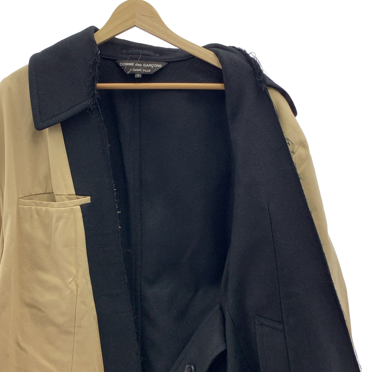 COMME des GARCONS HOMME PLUS / コムデギャルソンオムプリュス | 2021AW | ウール ポリエステル 裁断 リバーシブル コート | S | メンズ