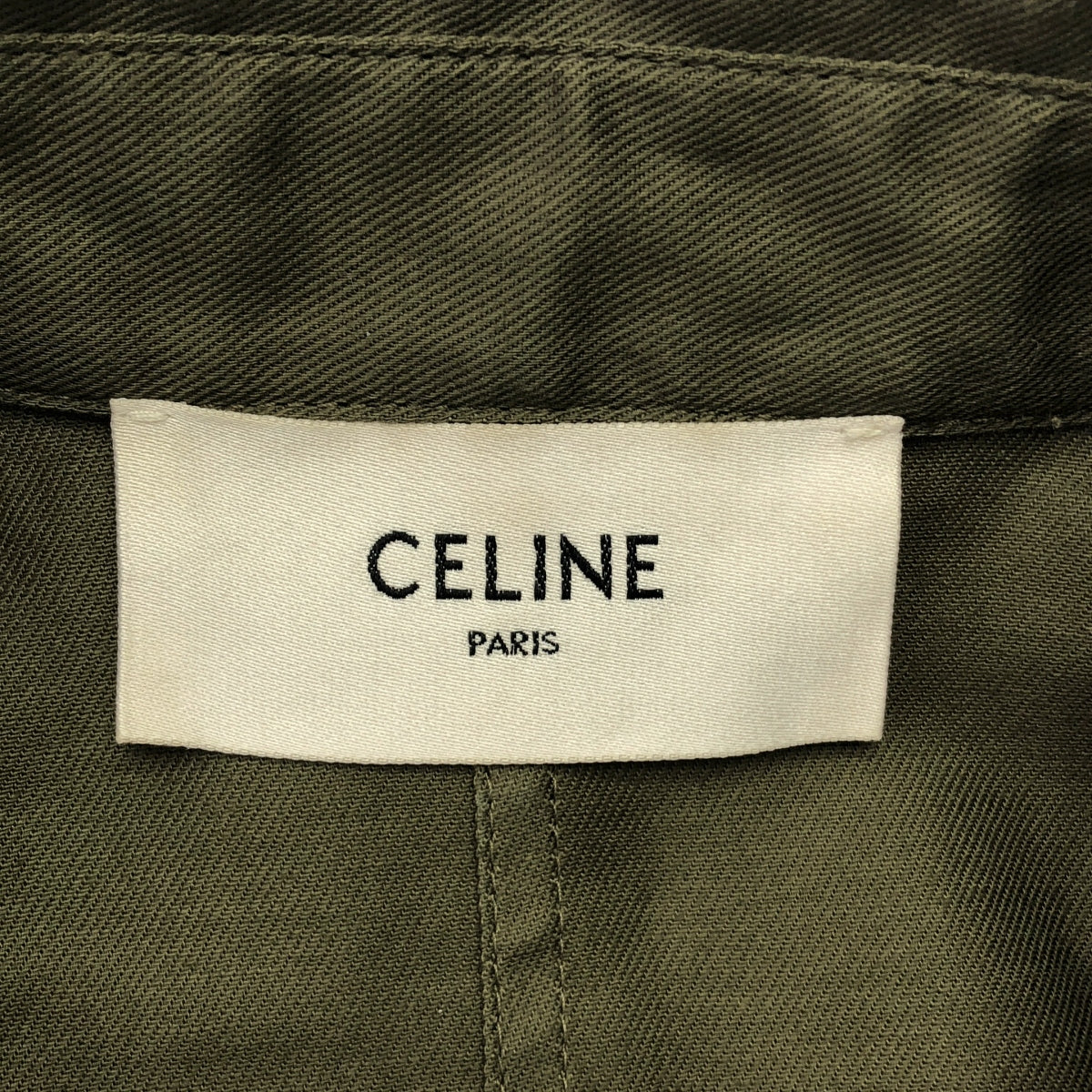 CELINE / 셀린느 | 코튼 밀리터리 원피스 | 38 | 카키 | 여성