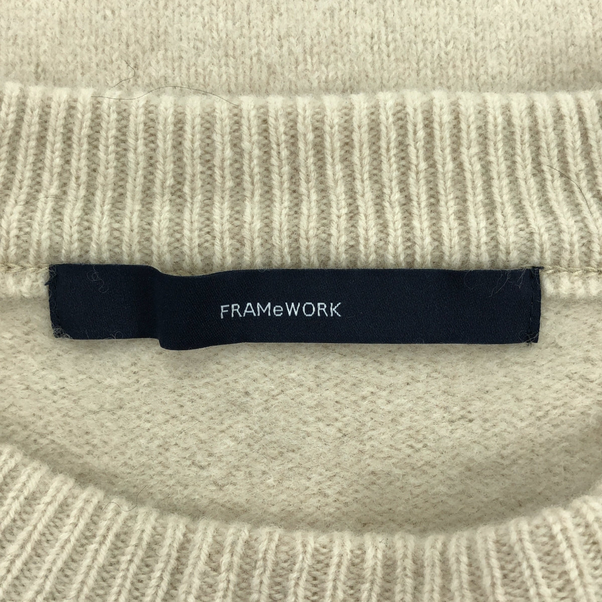 Framework / 프레임 워크 | 라글란 슬리브 와이드 풀오버 니트 | F | 베이지 | 여성