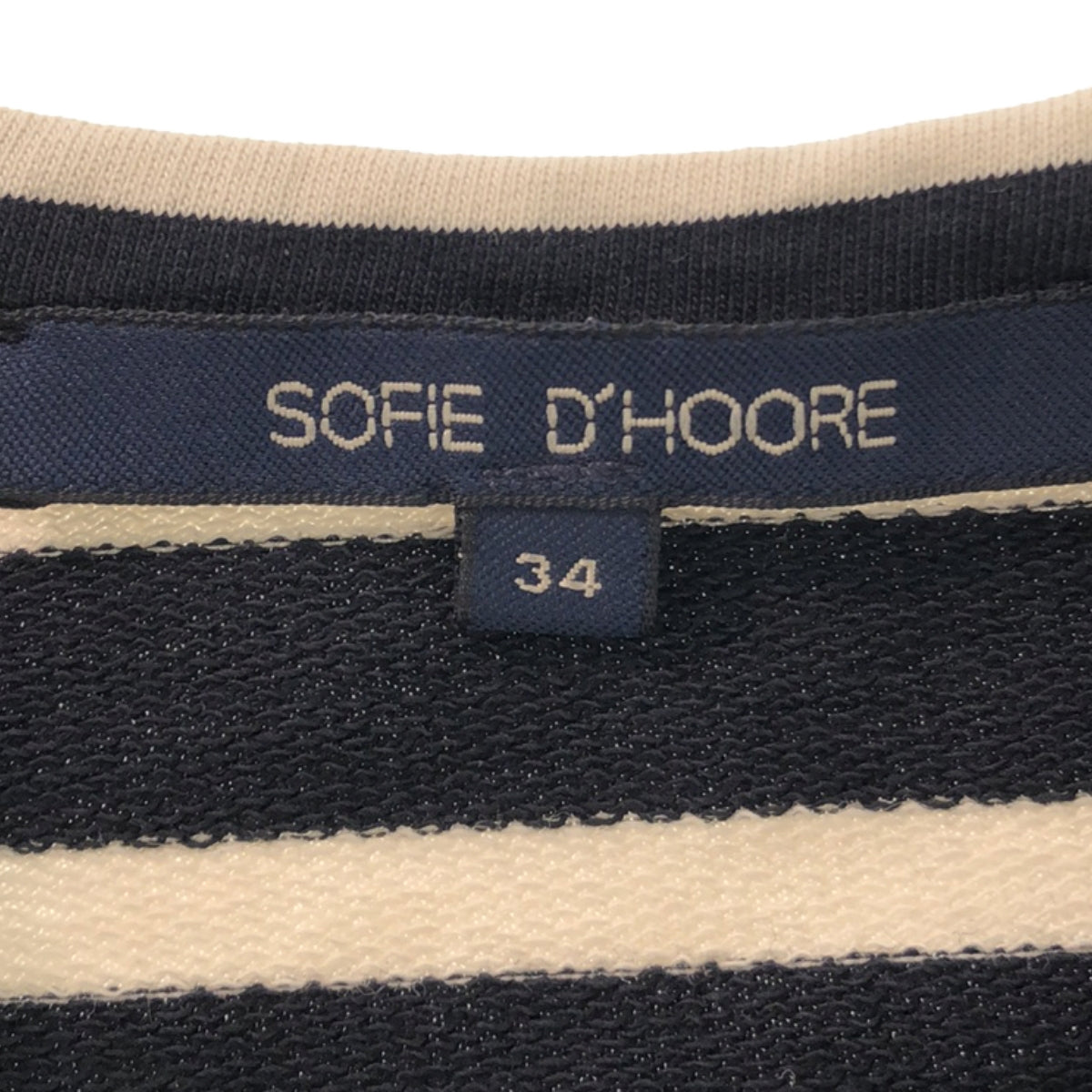 SOFIE D'HOORE | Border panel cut-and-sew dress | 34 | White/Navy | Women's