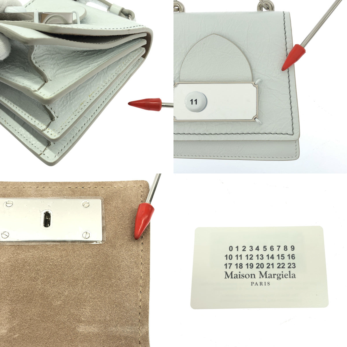 【新品】  Maison Margiela / メゾンマルジェラ | Small Crossbody Flap Bag ショルダー バッグ | ホワイト | レディース