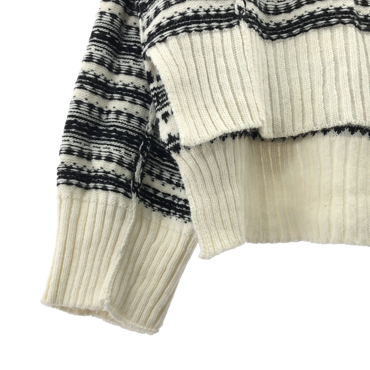 MM6 Maison Margiela / エムエムシックスメゾンマルジェラ | 2021AW | アルパカ混 インサイドアウト ニット | L | レディース