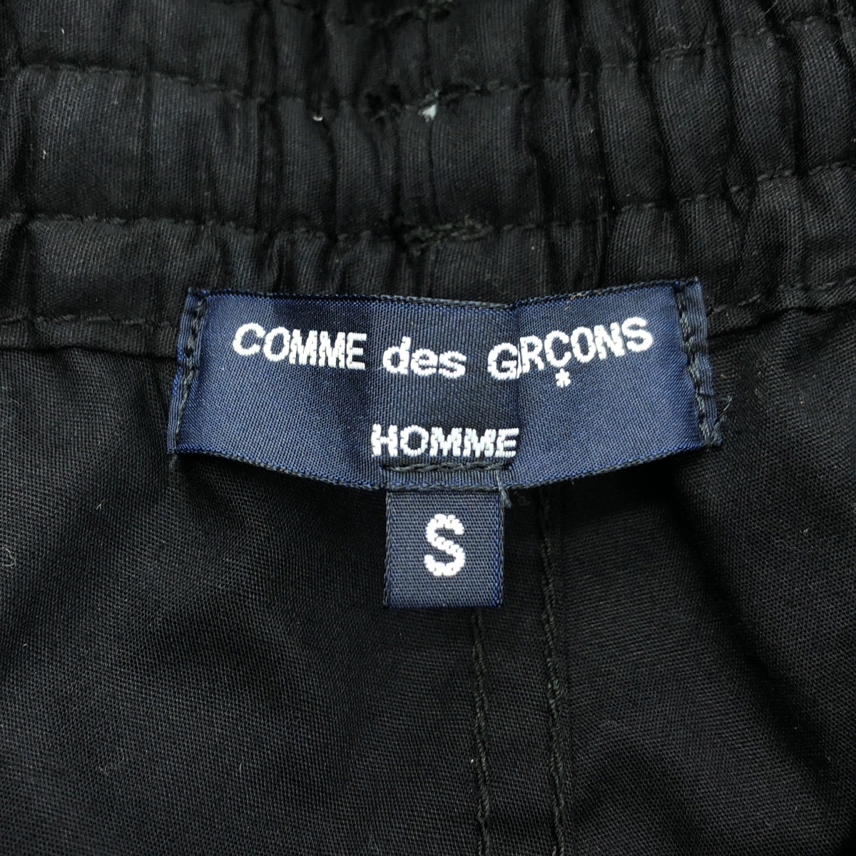 COMME des GARÇONS HOMME | 2024 春夏 |棉質寬褲 | S 號 |黑色|男士