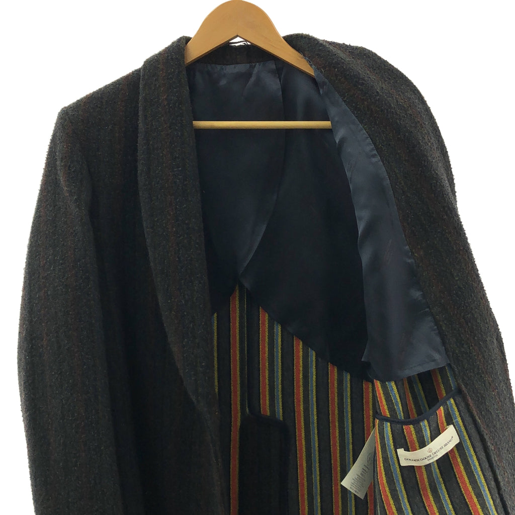 金鵝 (GOLDEN GOOSE) | 羊毛粗花呢條紋披肩領外套 | S 碼 | 女款