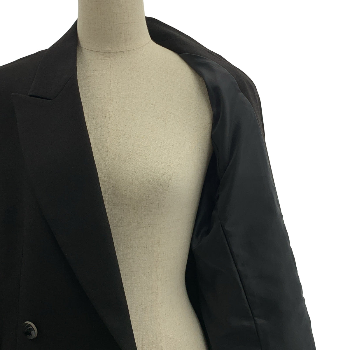 Mame Kurogouchi / 마메쿠로고우치 | 2023SS | Linen Touch Triacetate Double Breasted Jacket / 더블 브레스트 재킷 / 총 안감 | 4 |