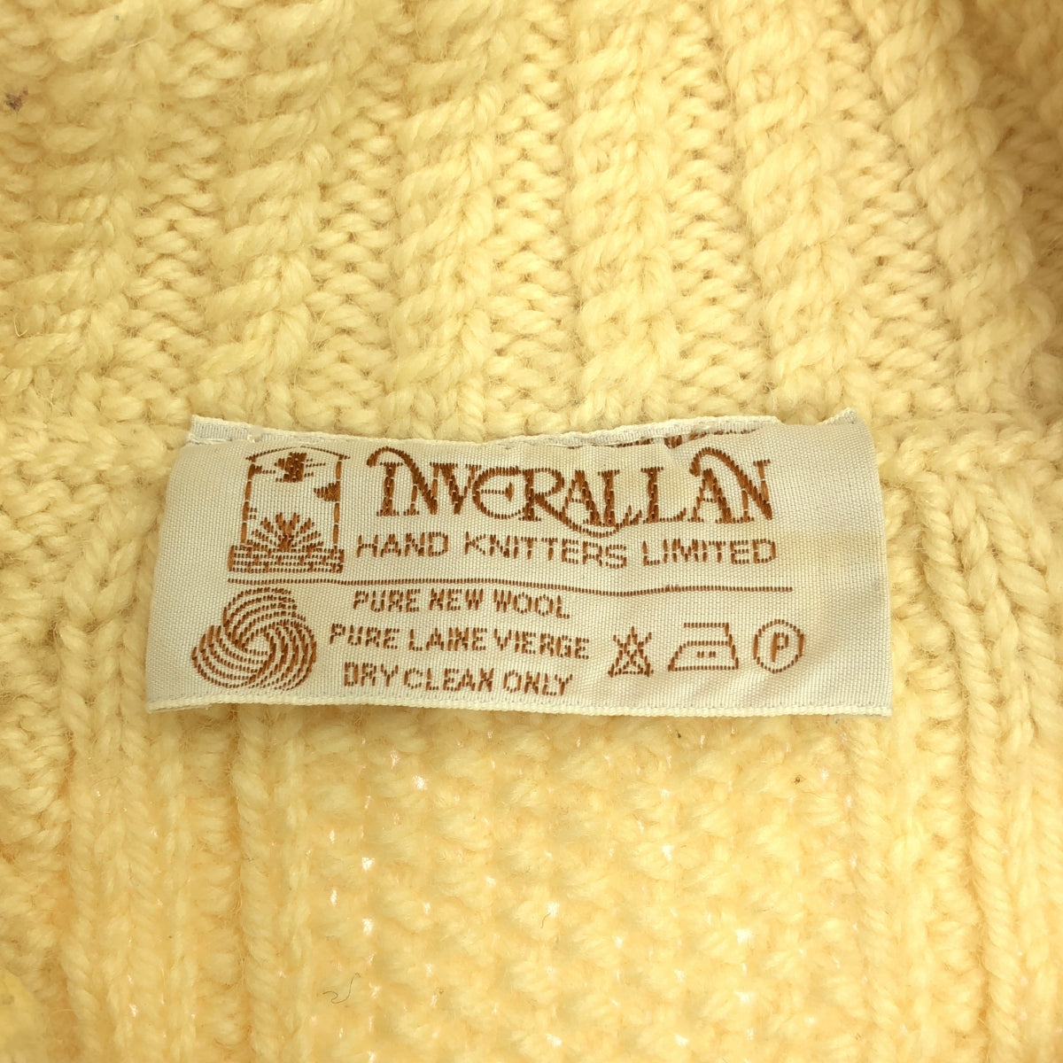 INVERALLAN / インバーアラン | ウール アラン ケーブル ニット ランバーカーディガン |