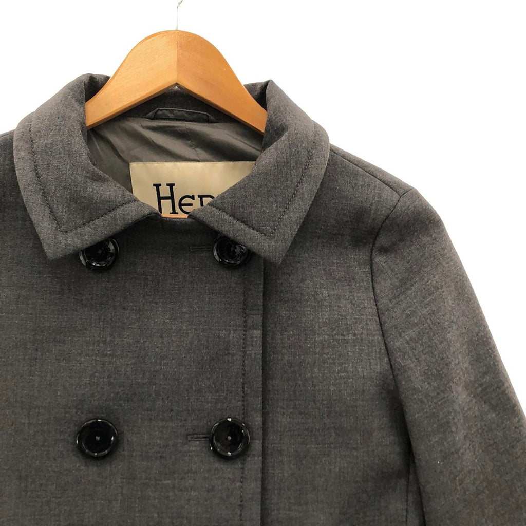 HERNO / ヘルノ | ウール Pコート | グレー | レディース