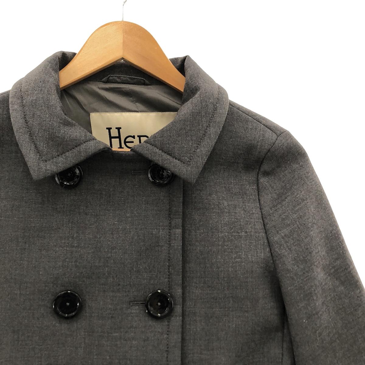 HERNO / ヘルノ | ウール Pコート | グレー | レディース