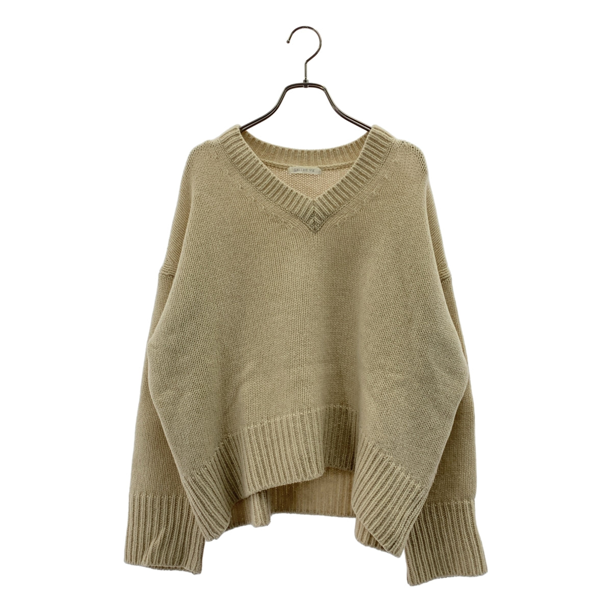 GALERIE VIE / ギャルリーヴィー | ファインウール Vネックプルオーバー ニット | S | アイボリー | レディース